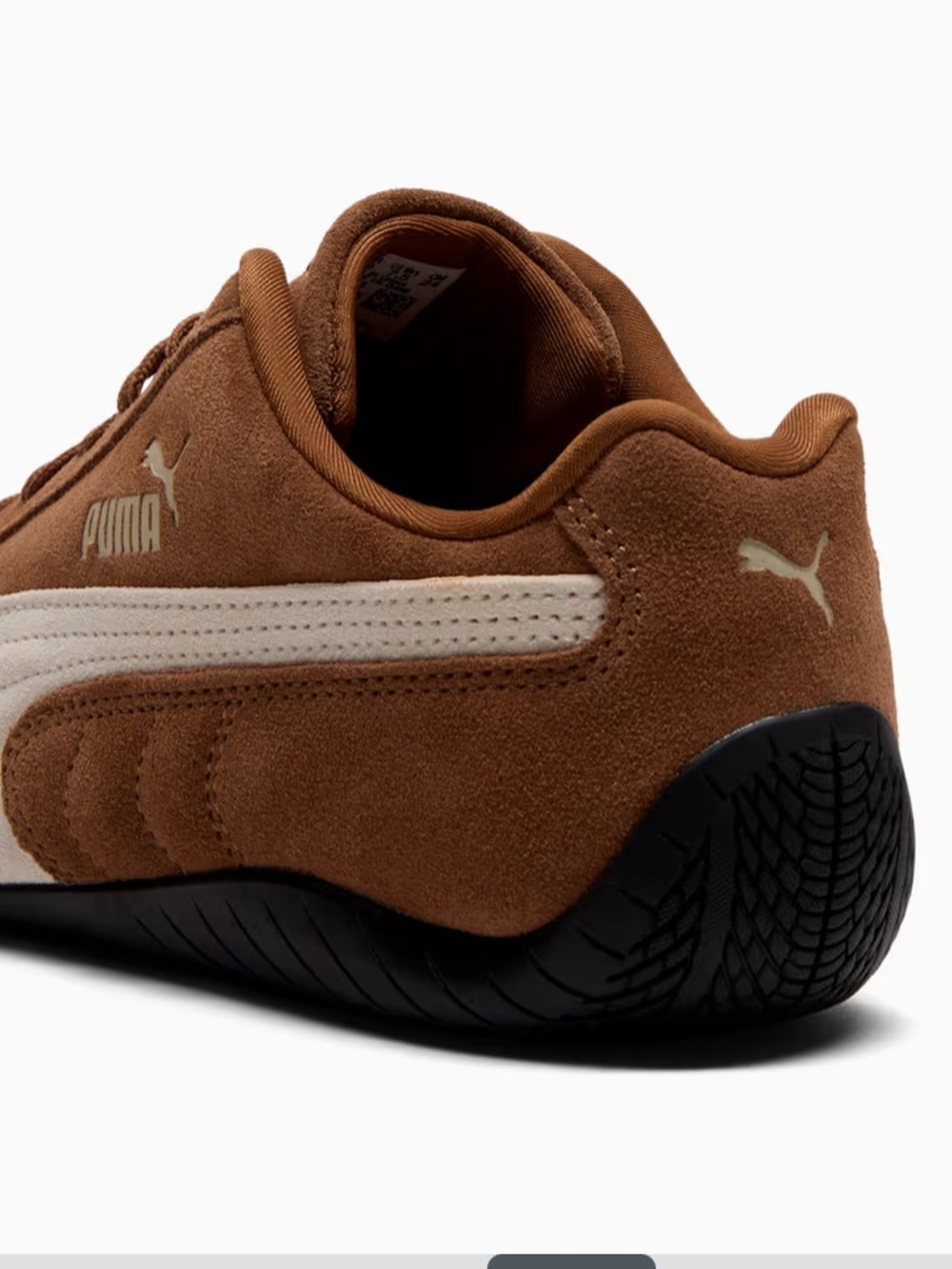 Puma Speedcat OG Suede Sneakers in Brown and Cream - Picture 3 of 10